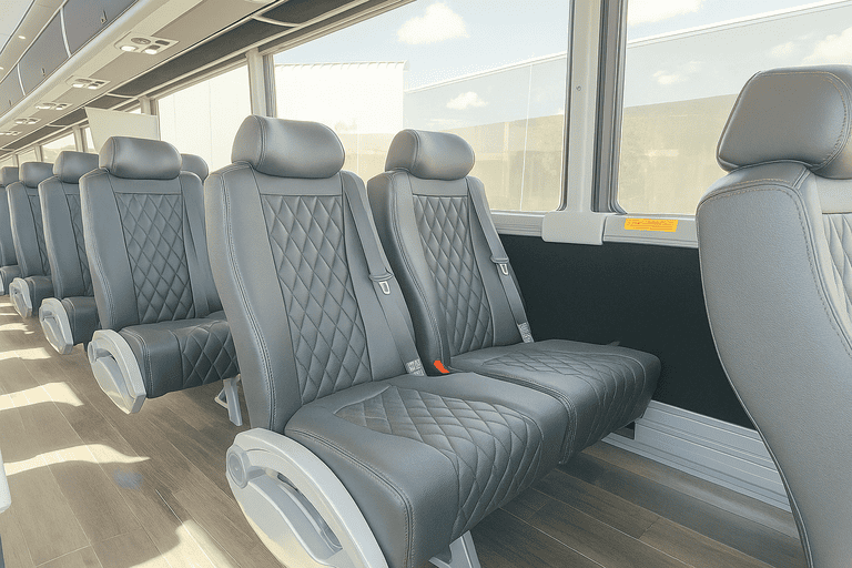 interior of Bus Rental Company Kissimmee charter bus