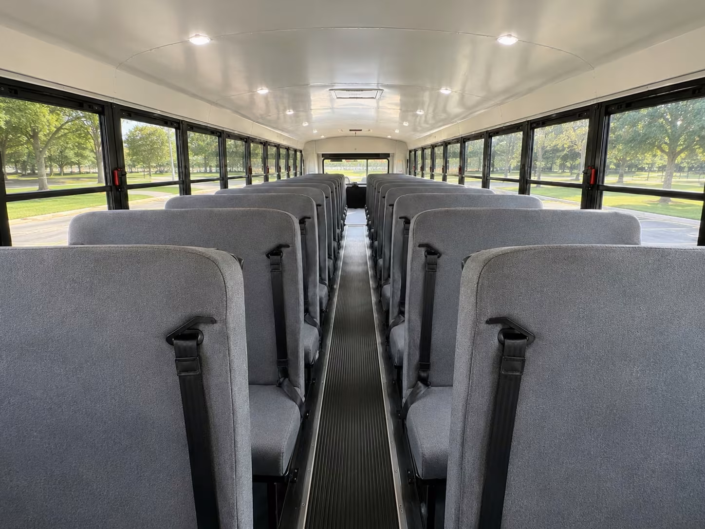 school bus inside